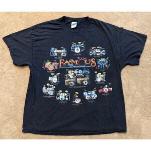 Vtg Drummer Tee XL Mickey Hart Nick Mason Ringo Starr Carl Palmer Jon Bonham